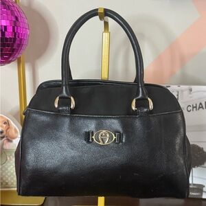 Etienne Aigner Black Leather Handbag